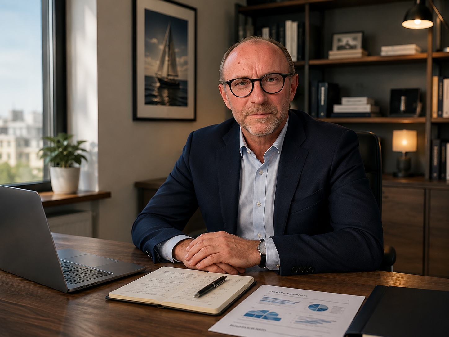 Nicolas Darcos, fondateur d'ALTOS, dans son bureau